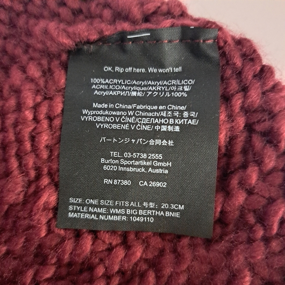 Burton Women's Big Bertha Beanie - Picture 4 of 4